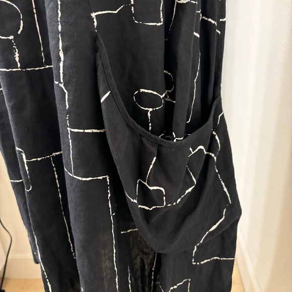 Chalet et Ceci Linen Abstract Hagenlook Dress size L - Picture 3 of 5